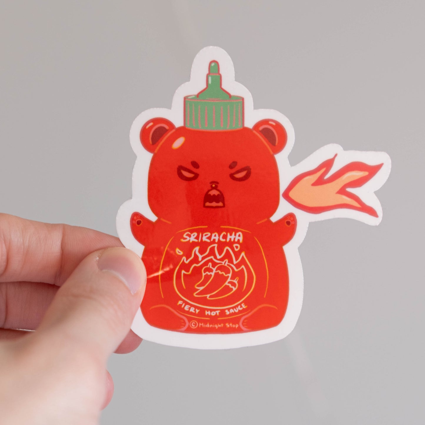 Sriracha Bear Die Cut